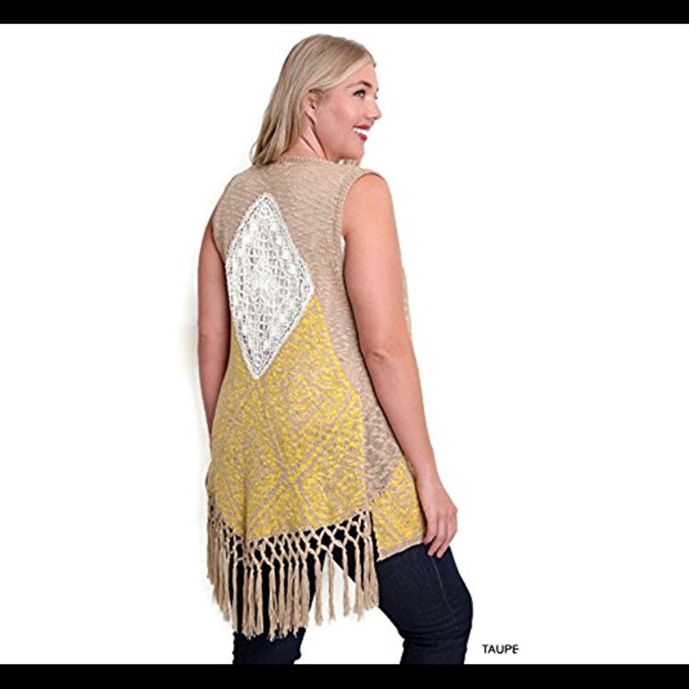 SOLD✔️Fringe Knit Sweater Vest